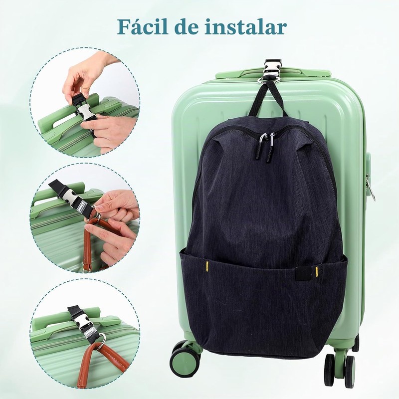 Correas de equipaje ajustables Ptwola 680467 – 3 piezas con