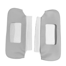 Pair of Car Sun Visor Cover Gray Fit for Chevy Camaro for Pontiac Firebirde 1993-2002, Left and Right Side Leather Sunvisor