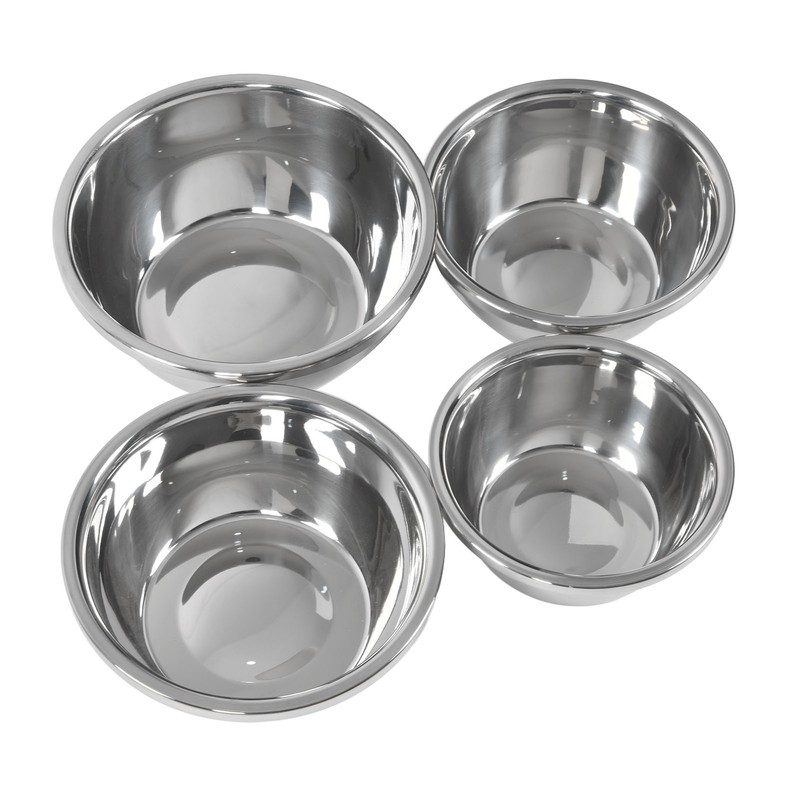 4PCS Stainless Steel Mixing Bowl Set Thickened Soup Bowl Non