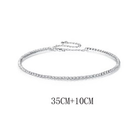 1PC Women Girls Rhinestone Silver Tone Necklace, Metal, Rhinestone, zirconia