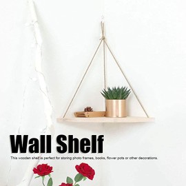 Corner Shelf, Hanging Shelf, Corner Floating Shelves, Boho Shelves, Small Compartment-shaped Floating Shelf for Bathroom, Living Room, Kitchen, Children's Room or Bedroom