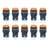 25Pcs Momentary Push Button Switch Self Locking 8 Pin Round