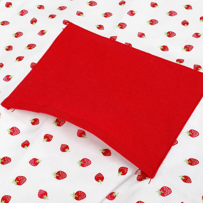 Kids Apron, Red Strawberry Printed Children Apron with Adjustable Neck