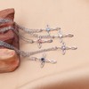UEUC Silver Cross Necklaces for Women, Birth Stones Religious Faith