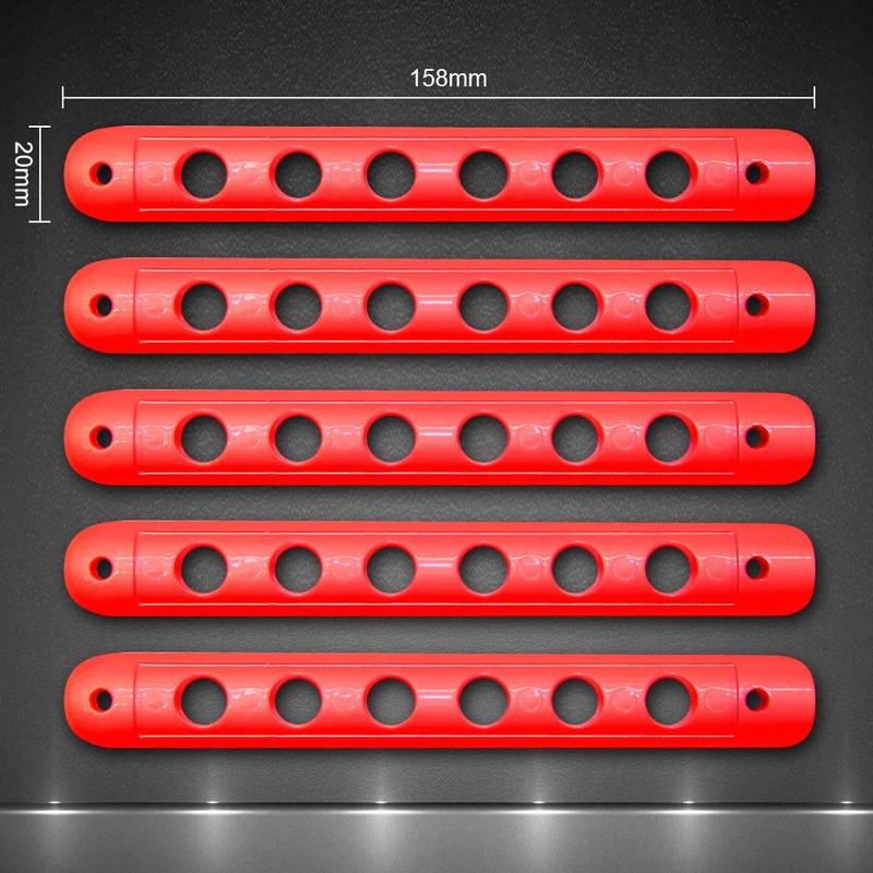 Red Jeep Handle Inserts Grab Handle Knobs Cover Trim Aluminum