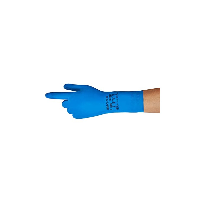 Ansell Virtex 79-700 Nitrile gloves, chemical & liquid protection, Blue,