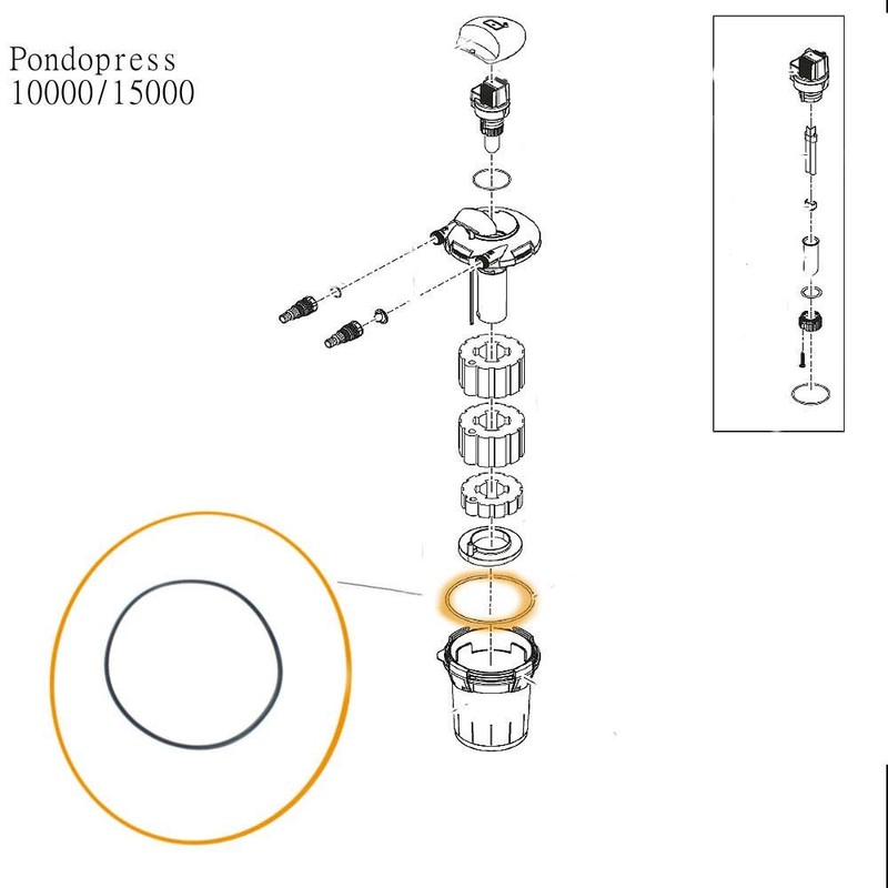 Replacement O-Ring for Biopress/PondoPress Part No. 28812 - Oase