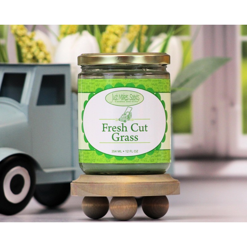Fresh Cut Grass Scented Blended Soy Candle by Just Makes