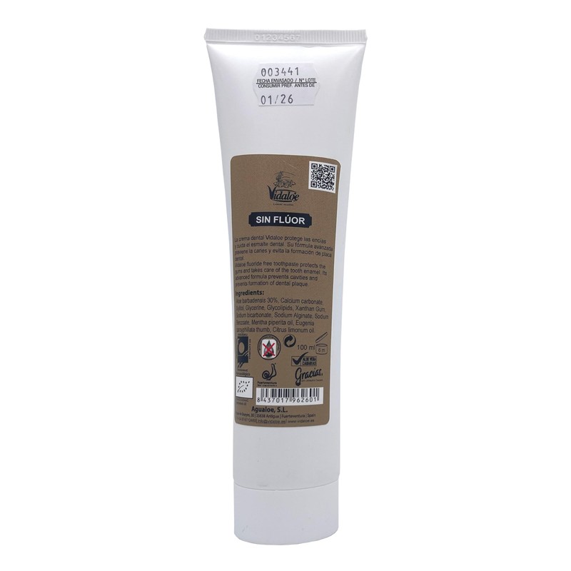 Vidaloe Toothpaste with Aloe Vera 30% 100 ml