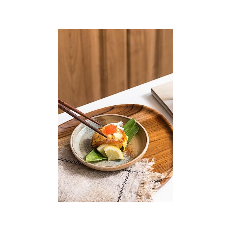 UNICASA Appetizer Plates,Dessert Plates Ceramic,5 inch Dipping Dish,Set of 4,Japanese