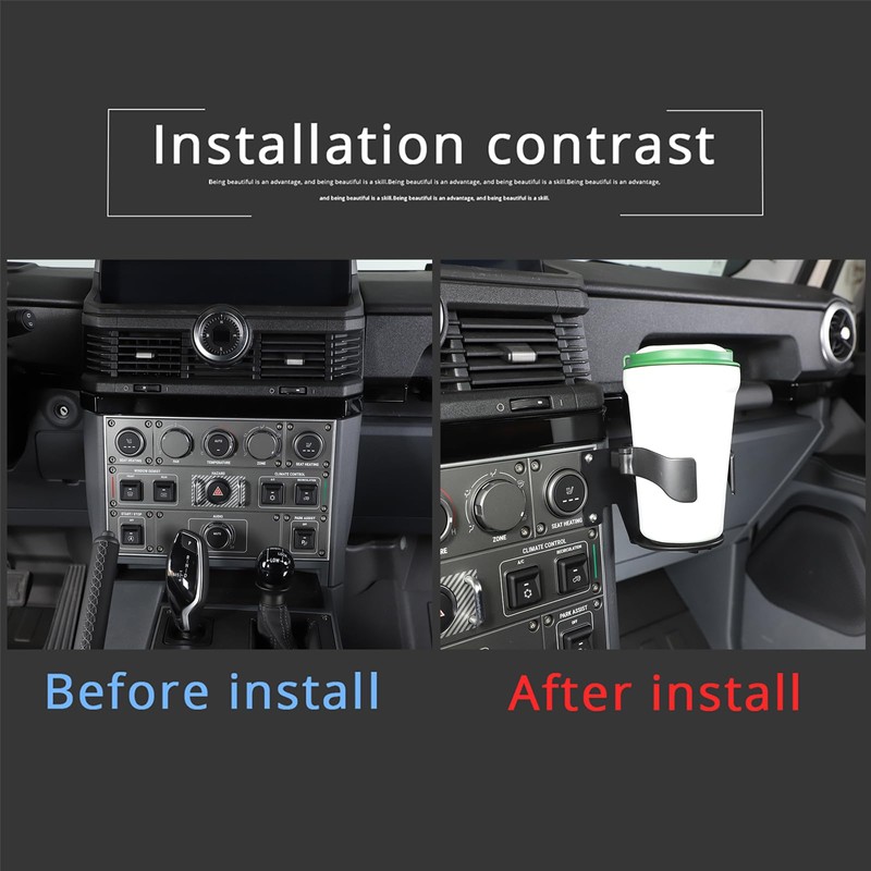 DIYUCAR Car Drink Holder Compatible with Ineos Grenadier 2020-2024 Car