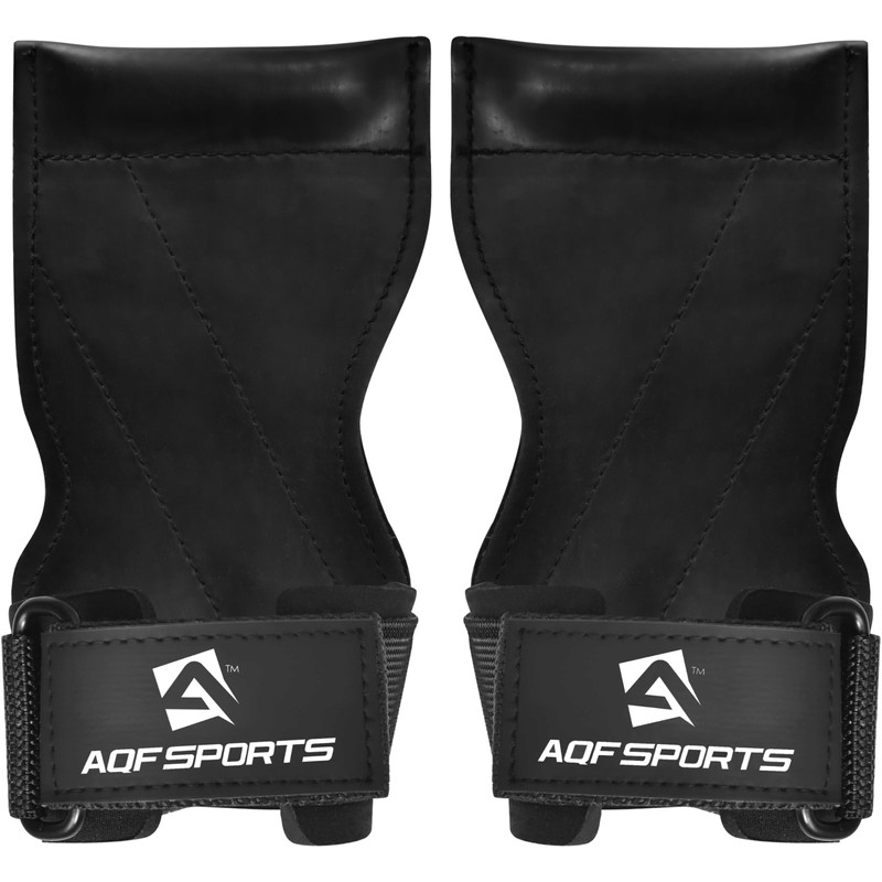 AQF Weight Lifting Hand Grips with Wrist Support – Anti-Slip