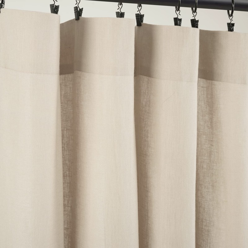Lush Decor Belgian Flax Prewashed Linen Rich Cotton Blend Window