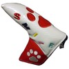 Golf Paws Pitch Putter Cover Magnetic Putter Cover (White/Red)