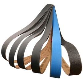 1 X 42 Premium Knife Sharpening Sanding Belts Assortment 80, 220, 400, 600, 800, 1000 Grit High Performance Silicon Carbide & Ceramic Belt Sander Belts (12)