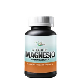 Citrato de Magnesio de 500 mg, 60 Cápsulas Softgel, Fácil Absorción, Alivio de Calambres Musculares, Salud Nerviosa y Ósea. Green House               