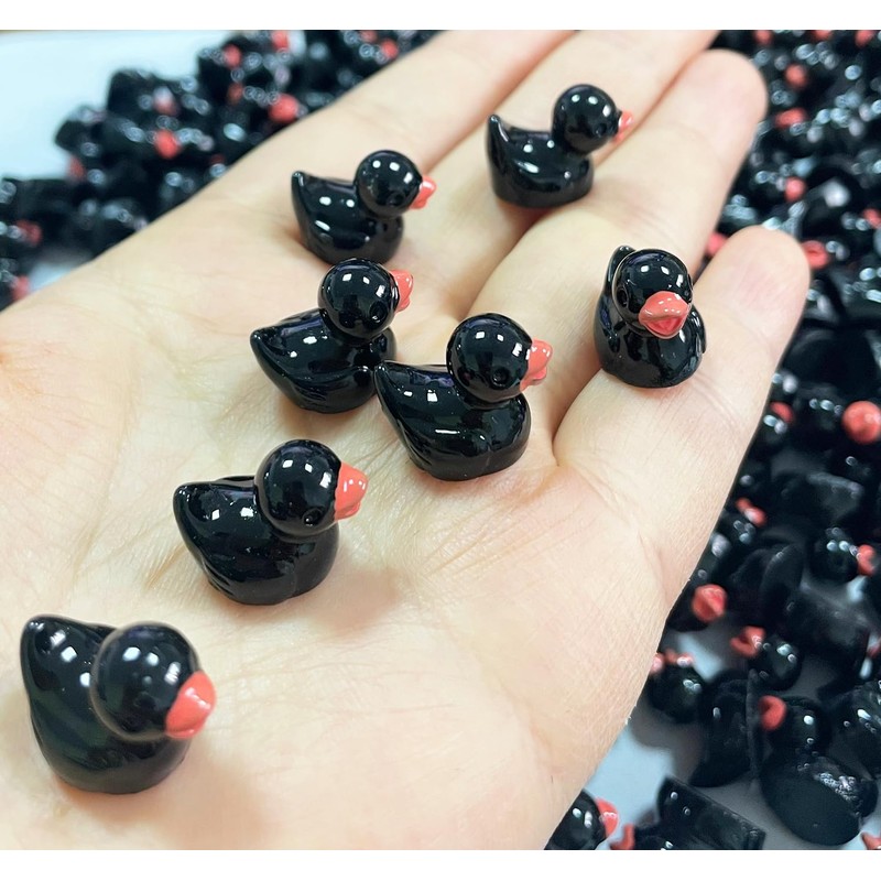 Pcxino 400pcs Mini Resin Duck Bulk Tiny Duck Figures for
