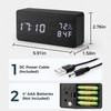 Virklyee Wooden Digital Cube Alarm Clock with LED Temperature Display,