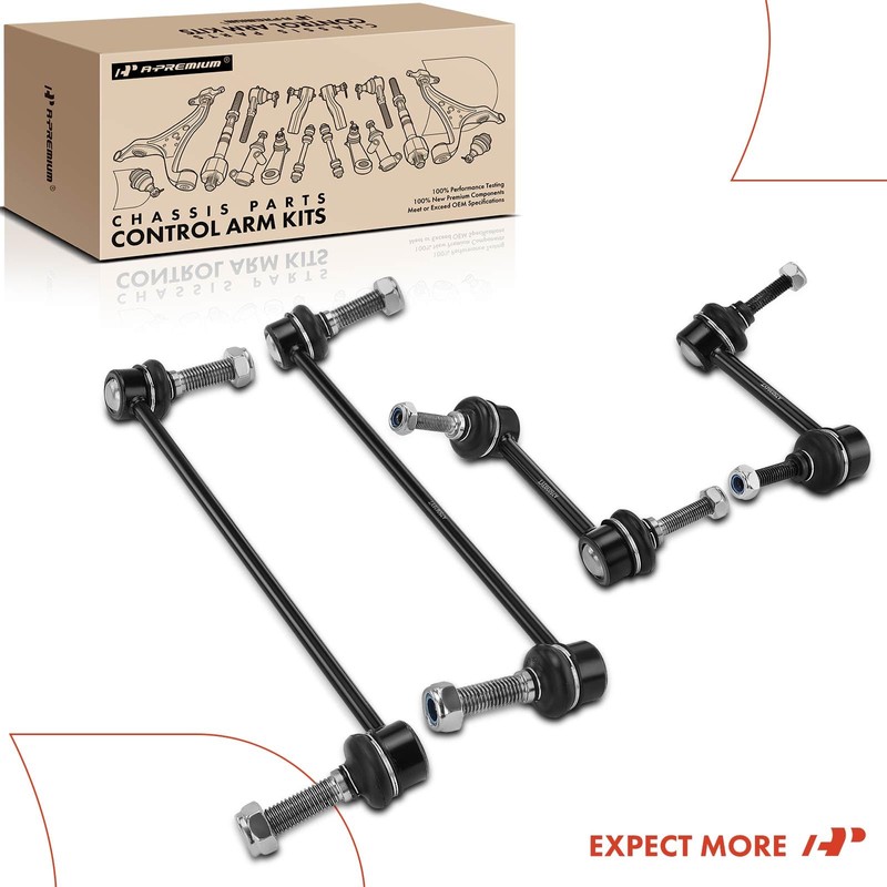 A-Premium Set of 4, Front & Rear Sway Bar Links