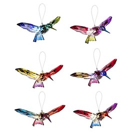 Ganz 7 Inch Acrylic Flying Rainbow Hummingbird Ornament ~ Colors May Vary ~ Will Receive 1 (One) Hummingbird