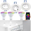 Luminea Recessed Spotlight Sockets: Set of 3 GU10 LED Spotlights