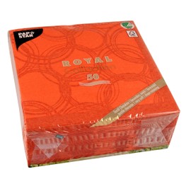 Papstar, Royal Collection #86494 Napkins 1/4 Fold 40 cm x 40 cm Nectarine Bubbles Pack of 50