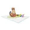OPOPUP Cat Princess Birthday Pop Up Card come with Magic