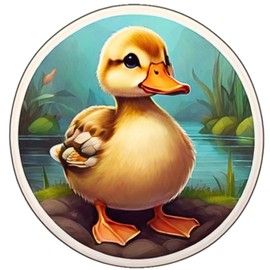 3pcs Cute Duck Stickers for 3in Water Bottles, Waterproof Stickers for Laptop Skateboard, Luggage Phone Bicycle, Duck Stickers for Kids Adults, Stickers for Hard Hats (Duck 21)