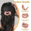 XFSRG Pack of 6 Hair Clips, Women's Heart, Flat Curved