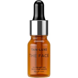 TAN-LUXE The Face - Gotas autobronceadas, medianas/oscuras (10 ml) para añadir gotas de bronceado al cuidado de la piel para un bronceado facial personalizado, libre de crueldad y vegano