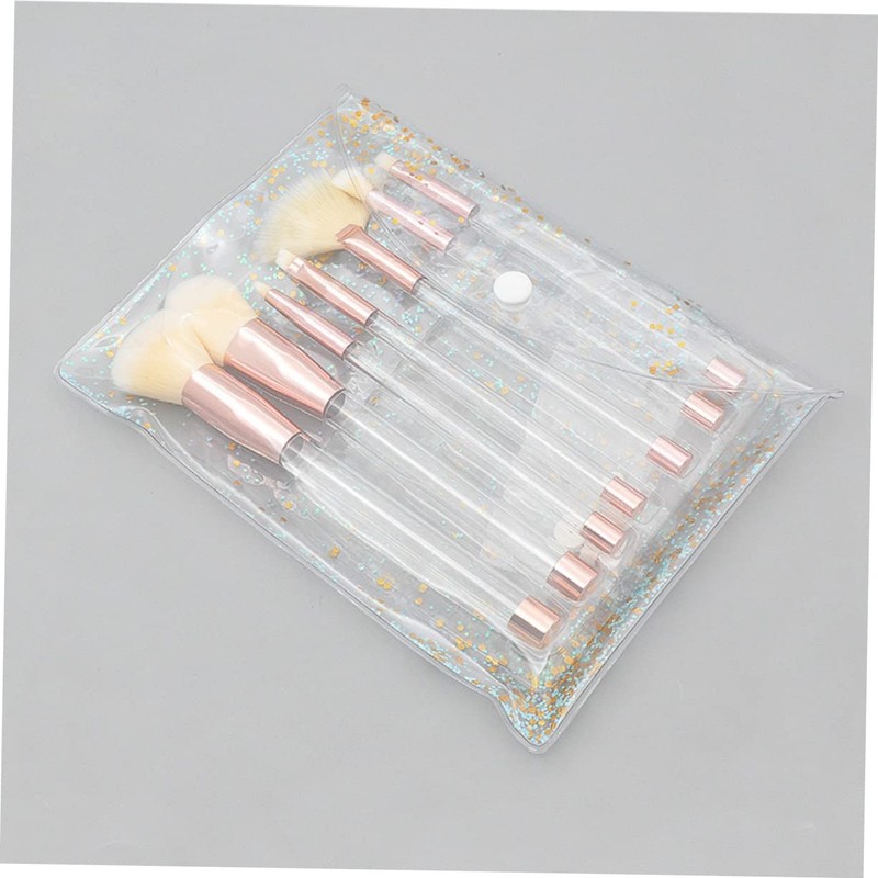 Mikinona 7pcs Crystal Makeup Brush Set DIY Empty Handle Brush