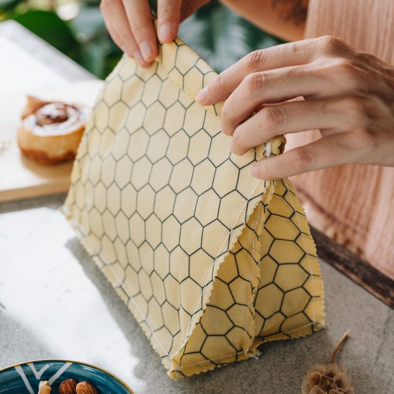 SuperBee Beeswax Food Bag - 2 Compartment - Small