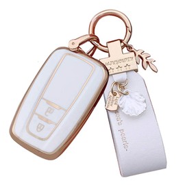 Toyota Smart Key Case, Key Cover, Key Holder, Premium TPU, Good Texture, 2 Buttons, Specially Designed for Toyota 220 Series, C-HR, Prius, 50 Series, New Model, Corola, RAV4, 50 Series, Camry 70