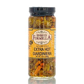 Enrico Formella | Extra Hot Giardiniera | Italian - Chicago Style Hot Pickled Vegetables 16oz.