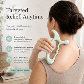 Handheld Acupressure Massage Tool for Relaxation – Big Head Plastic Point Massager for Feet, Hands & Body