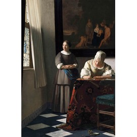 Johannes Vermeer 300 Piece Jigsaw Puzzle, Woman Writing and Servant (10.2 x 15.0 inches (26 x 38 cm))