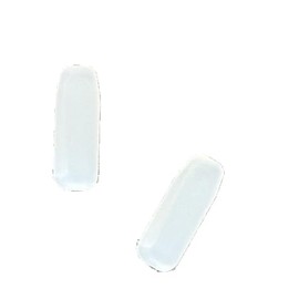 ExactFitt Replacement Silicon Rubber Nose Pads Buds for IC! IC Berlin Eye Prescription Glass Eyeglasses Frames (Milky White - 1 Pair)