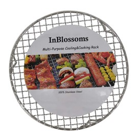InBlossoms Multi-Purpose Round Cooling Cooking Rack Dia 7" Stainless Steel Barbecue Rack with 3 Legs for Cooking Baking Steaming