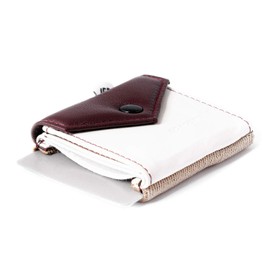 Small Wallet with Coin Compartment Made of Real Leather for Men and Women I Slim Wallet I 15 Cards + Notes + Coins I Model Peak Two-Tone, marrakesh, Minimalist