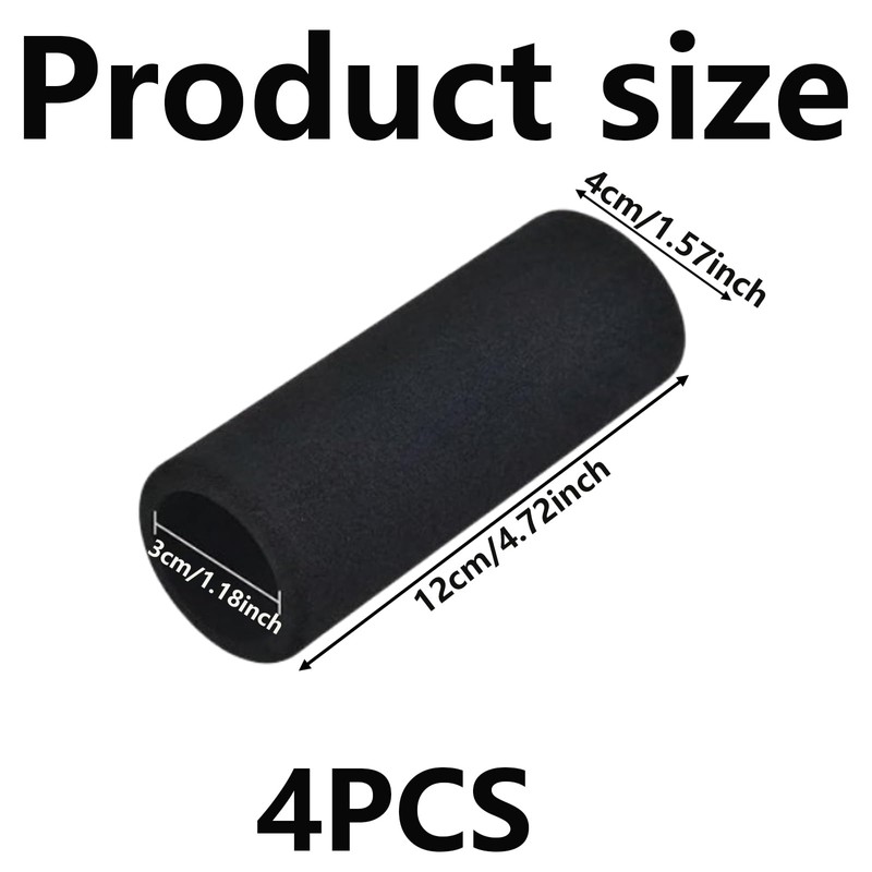 JCKD 4pieces Universal foam handlebar grips,shock-absorbing handlebar grips