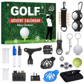 Golf Advent Calendar 2025 for Adult Men, 24-Day Christmas Count-down Calendar for Father, Husband, or Boyfriend, Perfect Holiday Gift Featuring Golf Balls, Tees, Ball Markers