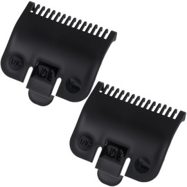 SmallCat 2 Pcs Black Guards for Clippers, #1/2 Trimmer Guards Replacement, Clipper Guards Set Compatible with Wahx, (1/16'', 1.5mm)
