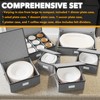 SpaceAid China Storage Containers 6 Pack, Stackable Hard Shell Quilted