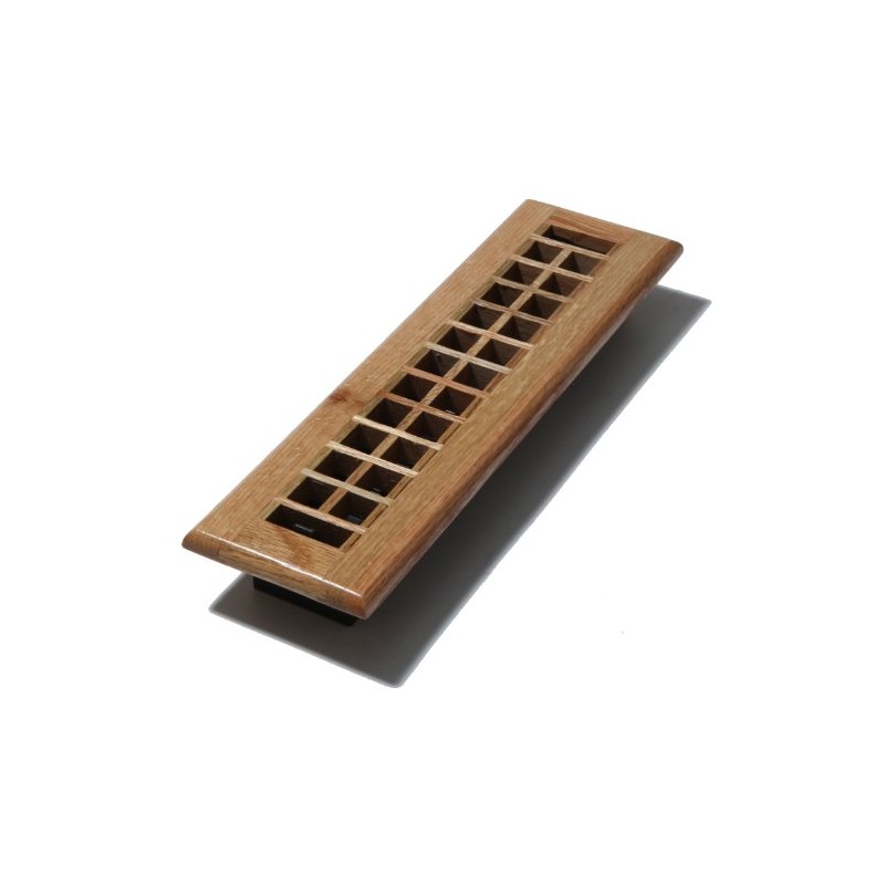 Decor Grates WE212-N 2" by 12" Lattice Wood Floor Register,