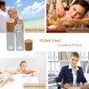 12Pcs 10ml Glass Roll On Bottle with Bamboo Lid for