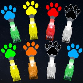 CHUNNIN 36 PCS Dog Birthday Party Favors Paw LED Light Up Finger Lights Glow in the Dark Party Bulk for Christmas Goodie Treat Bags Stuffers Puppy Theme Birthday Supplies