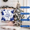 Artmag Blue Christmas Pillow Covers 16x16 Set of 4 Farmhouse
