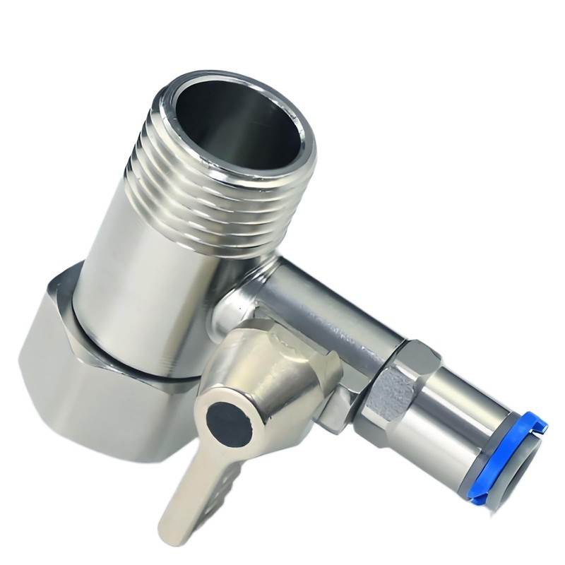 Stainless Steel Water Supply Adapter 1/2" x 1/2" x1/4" Tee