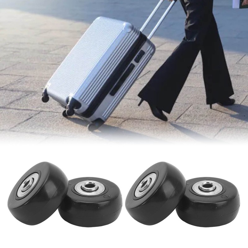 4PCS Suitcase Replacement Wheel PVC and Aluminum Alloy Silent Travel