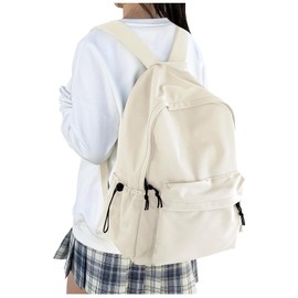 Lightweight Backpack for Women School Bookbag Waterproof Casual Daypack for Men Laptop Bag Travel Backpack for Sports College B3- Beige